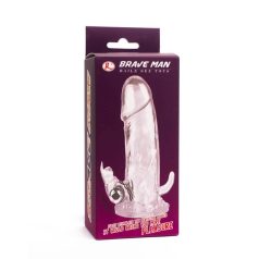 Brave Man Penis Sleeve With Bullet Clear 2