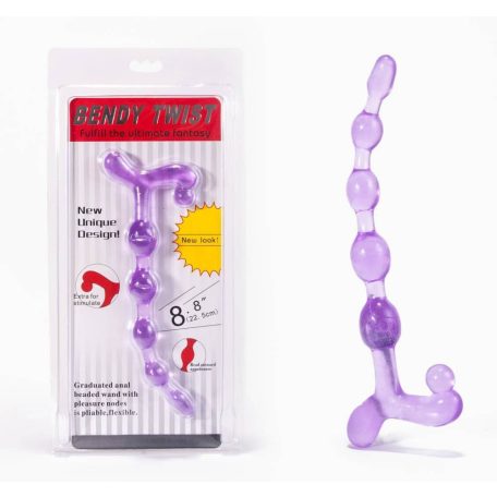 Bendy Twist Anal Beads Purple