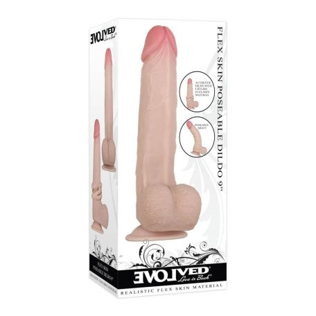 FLEXSKIN POSEABLE DILDO 9" LIGHT