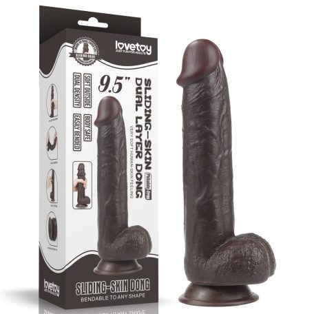 9,0'' Sliding Skin Dual Layer Dong Brown