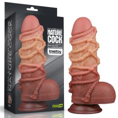   9.5'' Dual layered Platinum Silicone Cock with Rope