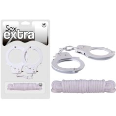 SEX EXTRA - METAL CUFFS & LOVE ROPE WHITE