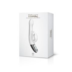   TITANZ 8.5" SILICONE RECHARGEABLE VIBRATOR IN IVORY WHITE