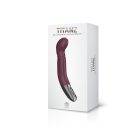 TITANZ 8" SILICONE RECHARGEABLE VIBRATOR IN RUBINE RED