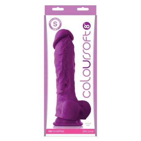 ColourSoft 8 inch Soft Dildo Purple