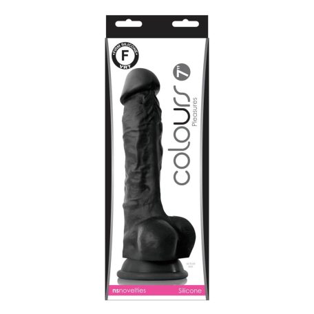 Colours Pleasures 7 inch Dildo Black