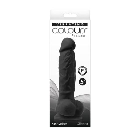 Colours - Pleasures - Vibrating - 5" Dildo - Black