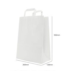 Paper Bag (White) - 260x350x120 mm