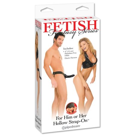 For Him or Her Hollow Strap-On  Black