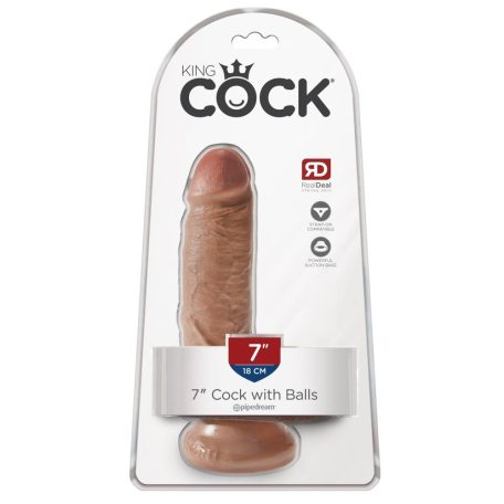 7" Cock with Balls  Tan