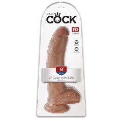 9" Cock with Balls  Tan