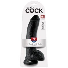 9" Cock with Balls  Black