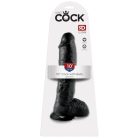 10" Cock with Balls  Black