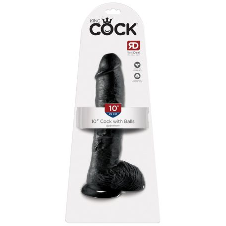 10" Cock with Balls  Black