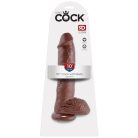 10" Cock with Balls  Brown
