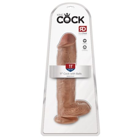 11" Cock with Balls  Tan