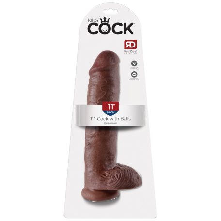 11" Cock with Balls  Brown
