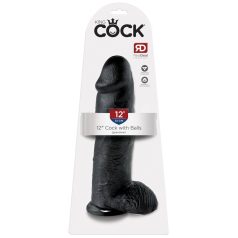 12" Cock with Balls Black