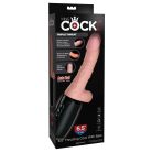 7.5" Thrusting Cock with Balls Brown
