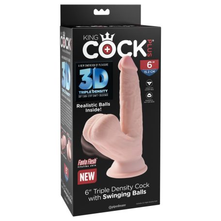 7" Triple Density Cock With Swinging Balls Light