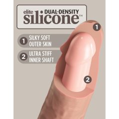 11" Dual Density Silicone Cock  Light