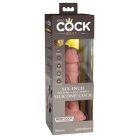 6" Dual Density Vibrating Silicone Cock  Light