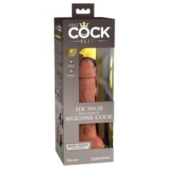 6" Dual Density Vibrating Silicone Cock  Tan