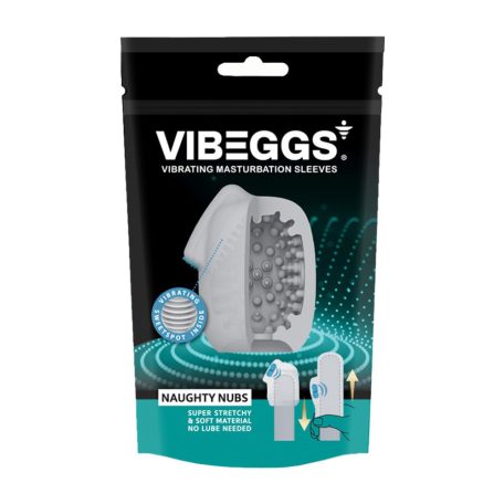 VIBEGGS - Naughty Nubs - Vibrating Masturbation Sleeve - White