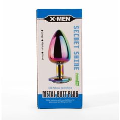 X-MEN Secret Shine Metal Butt Plug Rainbow S