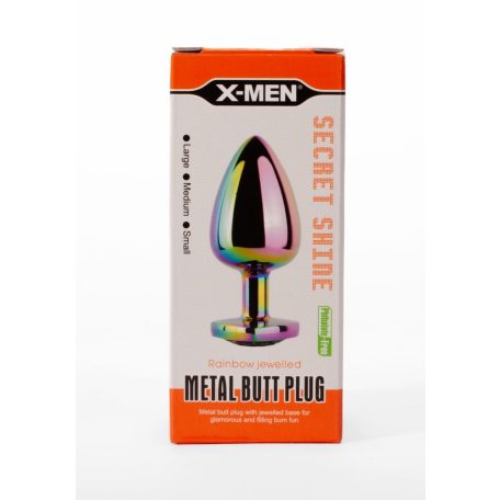 X-MEN Secret Shine Metal Butt Plug Rainbowheart S