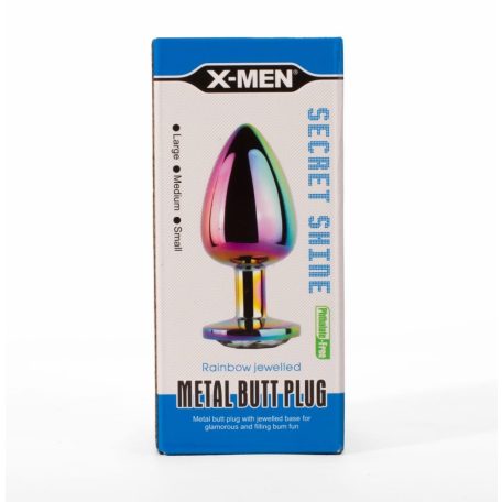 X-MEN Secret Shine Metal Butt Plug Rainbow M