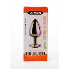 X-MEN Secret Shine Metal Butt Plug Rainbowheart M