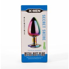 X-MEN Secret Shine Metal Butt Plug Rainbow L