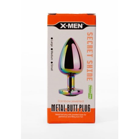 X-MEN Secret Shine Metal Butt Plug Rainbowheart L
