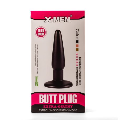 X-Men 10" Extra Girthy Butt Plug Black I