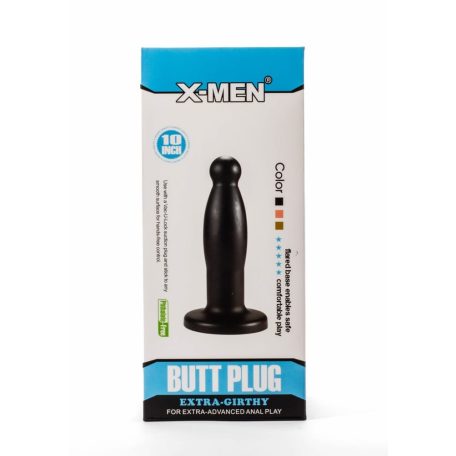 X-Men 9.45" Extra Girthy Butt Plug Black