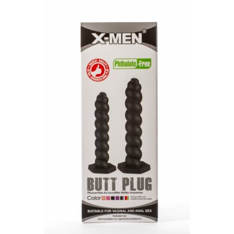X-Men 7.87" Silicone Butt Plug Black S