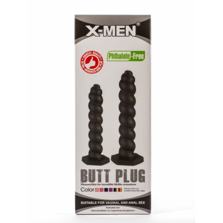X-Men 9.45" Butt Plug Silicone Black M