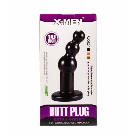 X-MEN 10.63" Extra Girthy Butt Plug Black